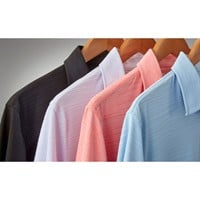The Weather Co Men's Solid Jacquard Performance Golf Polo, Coral