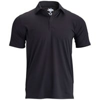 The Weather Company Mens Solid Performance Golf Polo, Black