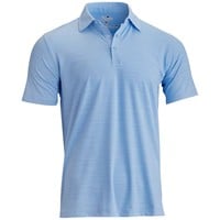 The Weather Company Mens Solid Performance Golf Polo, Blue