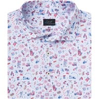 Greg Norman Men's ML75 American Dream Golf Polo, White