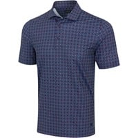 Greg Norman Mens ML75 Star Stripe Golf Polo, Navy