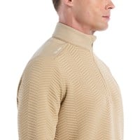 Callaway Mens Chev Texture 1/4 Zip Golf Pullover, Tan