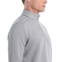 Callaway Mens Chev Texture 1/4 Zip Golf Pullover, Light Grey