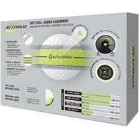 TaylorMade 2026 Tour Response Stripe Golf Ball, White/Yellow