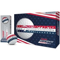 TaylorMade 2026 Tour Response USA Stripe Golf Ball, White/Red/Blue
