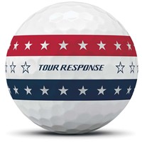 TaylorMade 2026 Tour Response USA Stripe Golf Ball, White/Red/Blue