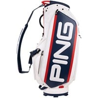 PING Tour Red White and Golf Staff Bag, Red/White/Blue