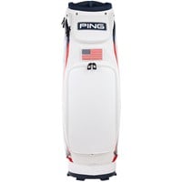 PING Tour Red White and Golf Staff Bag, Red/White/Blue