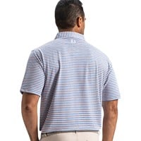 FootJoy Men's Heather Stripe Pique Golf Polo, Blue