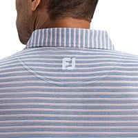 FootJoy Men's Heather Stripe Pique Golf Polo, Blue