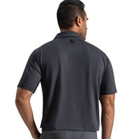 FootJoy Men's Tee Time Lisle Golf Polo, Black