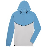 FootJoy Men's Zephyr Wind Golf Hoodie, Blue/Grey