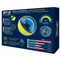 TaylorMade 2026 TP5 Personalized/Logo Yellow Golf Ball, Yellow