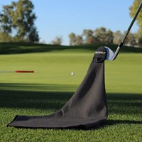 STICK IT Magnetic Golf Towel, Black
