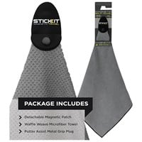 STICK IT Magnetic Golf Towel, Grey