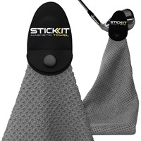 STICK IT Magnetic Golf Towel, Grey