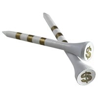 Pride Sports Novelty Golf Tees, White/Gold