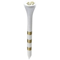 Pride Sports Novelty Golf Tees, White/Gold