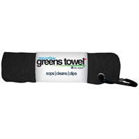 Clip Wipes Greens Microfiber 16 x 16 Golf Towel, Black
