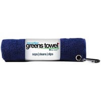 Clip Wipes Greens Microfiber 16 x 16 Golf Towel, Navy