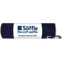 Soffle Soft Waffle 16 x 16 Golf Towel, Navy/Silver
