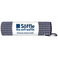 Soffle Soft Waffle 16 x 16 Golf Towel, Silver/Black