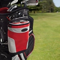 6-To-Go Beverage Cart Cooler, Red/Grey