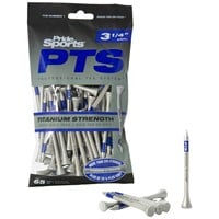PTS Titanium Strength Golf Tees, Silver/Blue