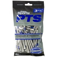 PTS Titanium Strength Golf Tees, Silver/Blue