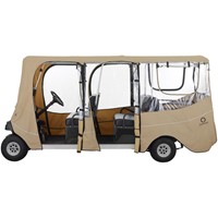 Classic Accessories Fairway Deluxe Golf Cart Enclosure, z-3-khakiextralong