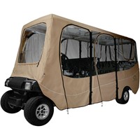 Classic Accessories Fairway Deluxe Golf Cart Enclosure, z-khakiextralong