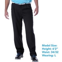 Mazari Men's Expandable Waist Pleated Golf Pants