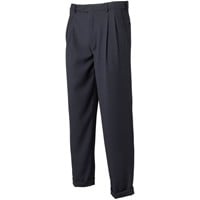 Mazari Men's Expandable Waist Pleated Golf Pants, Navy