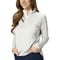 The Weather Company Womens 1/4 Zip Mock Pullover, white-x-4-z