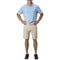 TGW Men's Pleated Expandable Waist Performance 10in Golf Shorts, khaki-x-8-z