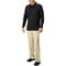 TGW Men's Solid Long Sleeve Golf Polo, black-x-8-z