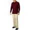 TGW Men's Solid Long Sleeve Golf Polo, maroon-x-8-z