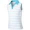 FootJoy Junior Sleeveless Golf Polo, whiteteal-x-2-z