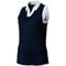Callaway Women's V-Placket Color Block Sleeveless Golf Polo, navy-x-2-z