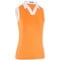 Callaway Women's V-Placket Color Block Sleeveless Golf Polo, orange-v-4-z
