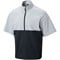 Sun Mountain Men's Waterproof Monsoon Short Sleeve Golf Rain Pullover, silverblack-x-2-z