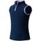 FootJoy Junior Zipper  Placket Sleeveless Golf Shirt, navy-x-2-z