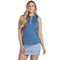 Puma Women's Fair Isle Sleeveless Golf Polo, blue-v-3-z