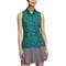 adidas Women's Ultimate365 Printed Sleeveless Golf Polo, green-v-2-z