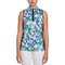 Callaway Women's Swing Tech Opti-Dri Colliding Chev Geo Sleeveless Golf Polo, z-navy-v