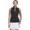 adidas Women's Ult 365 Solid Zip Sleeveless Golf Polo, black-v-2-z