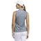 adidas Women's Ult 365 Printed Sleeveless Golf Mock Top, navy-v-3-z