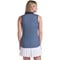 Puma Women's Cloudspun Scallop Sleeveless Golf Polo, navy-v-4-z