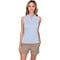 366 Golf Women's Sleeveless Waffle Golf Polo, lightblue-v-2-z