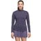 adidas Womens Jacquard Long Sleeve Mock Golf Top, dkpurple-v-2-z